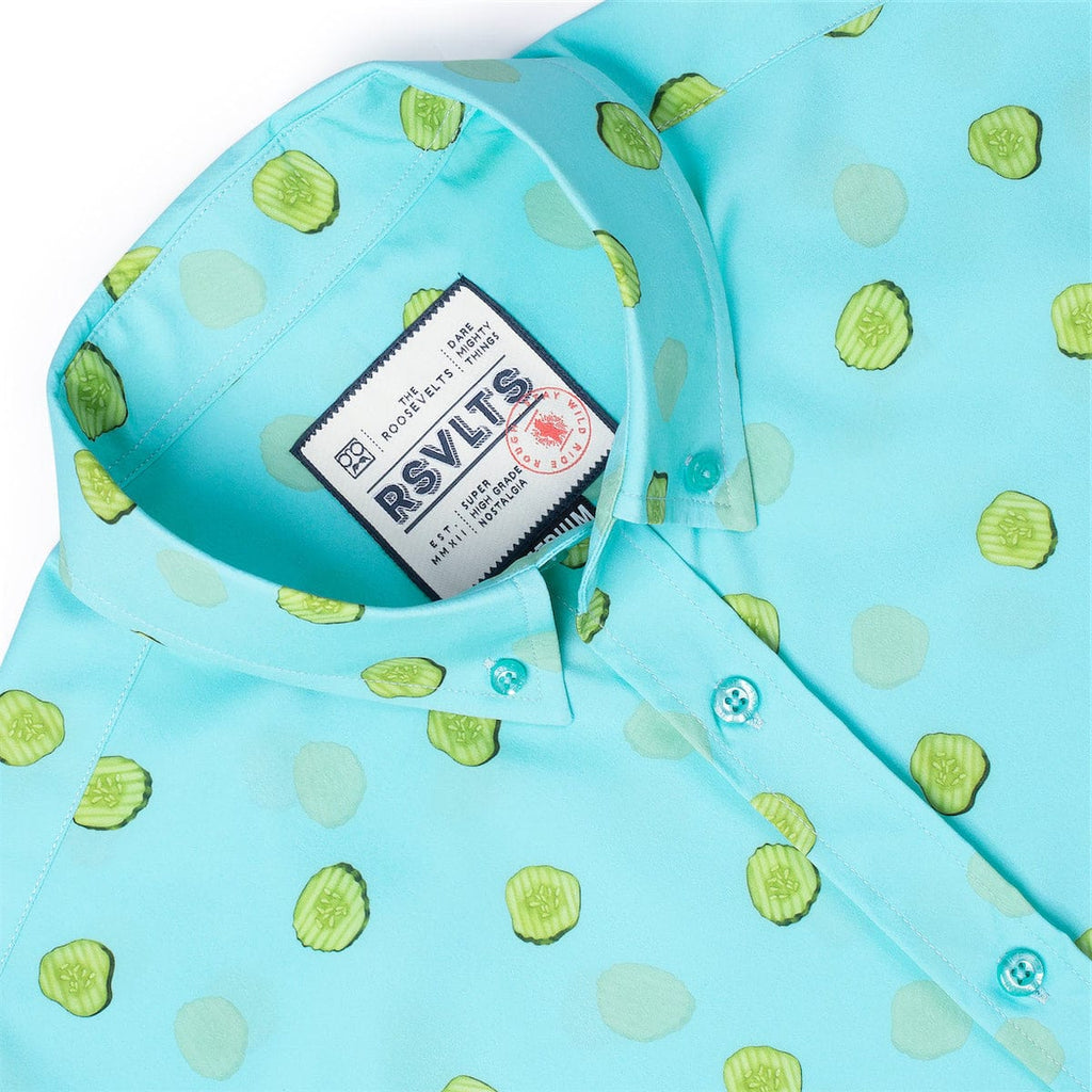 RSVLTS Kind of a Big Dill KUNUFLEX Short Sleeve Shirt in Green — detail 8