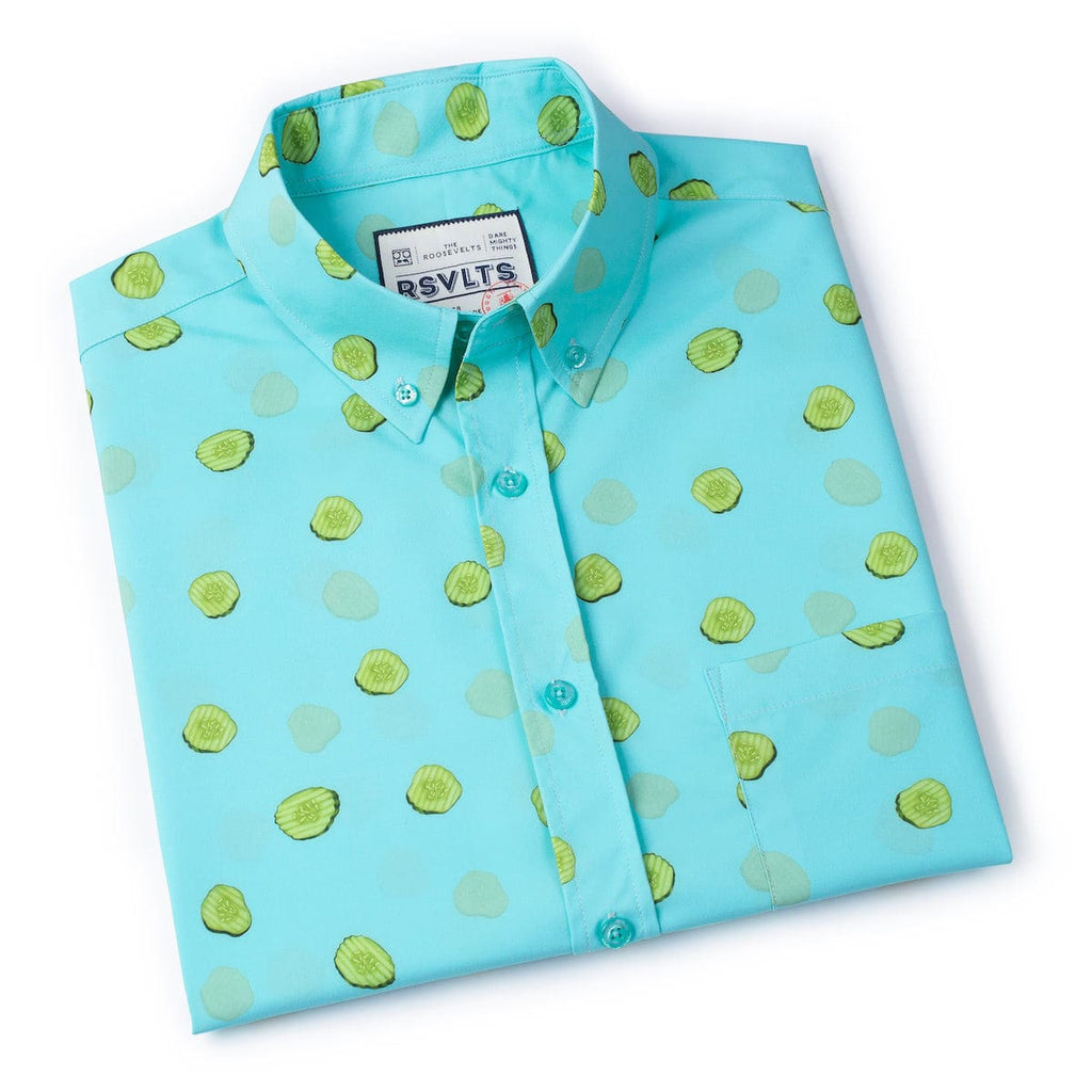 RSVLTS Kind of a Big Dill KUNUFLEX Short Sleeve Shirt in Green — detail 10