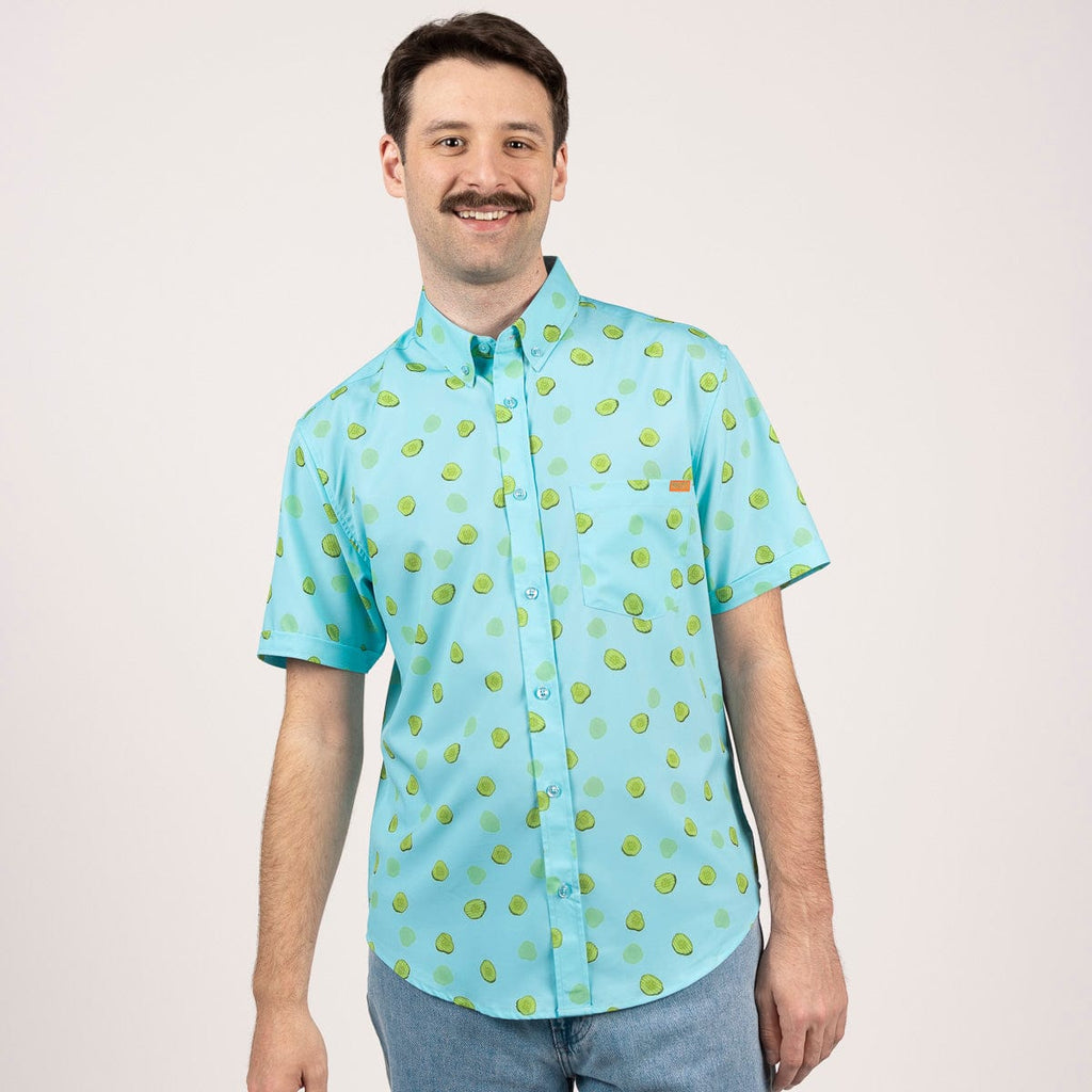 RSVLTS Kind of a Big Dill KUNUFLEX Short Sleeve Shirt in Green — detail 5