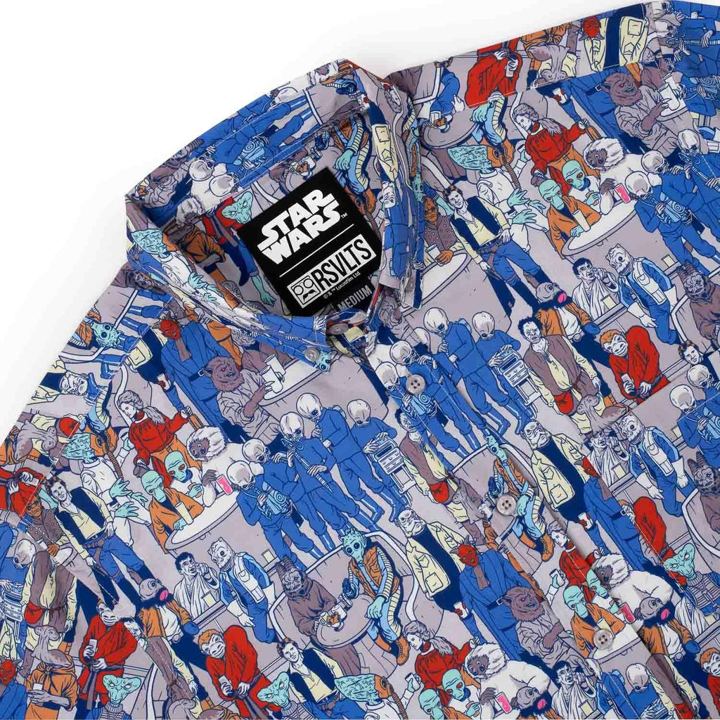 RSVLTS Cantina KUNUFLEX Short Sleeve Shirt in Blue — detail 5