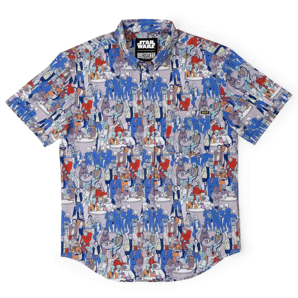 RSVLTS Cantina KUNUFLEX Short Sleeve Shirt in Blue — detail 3