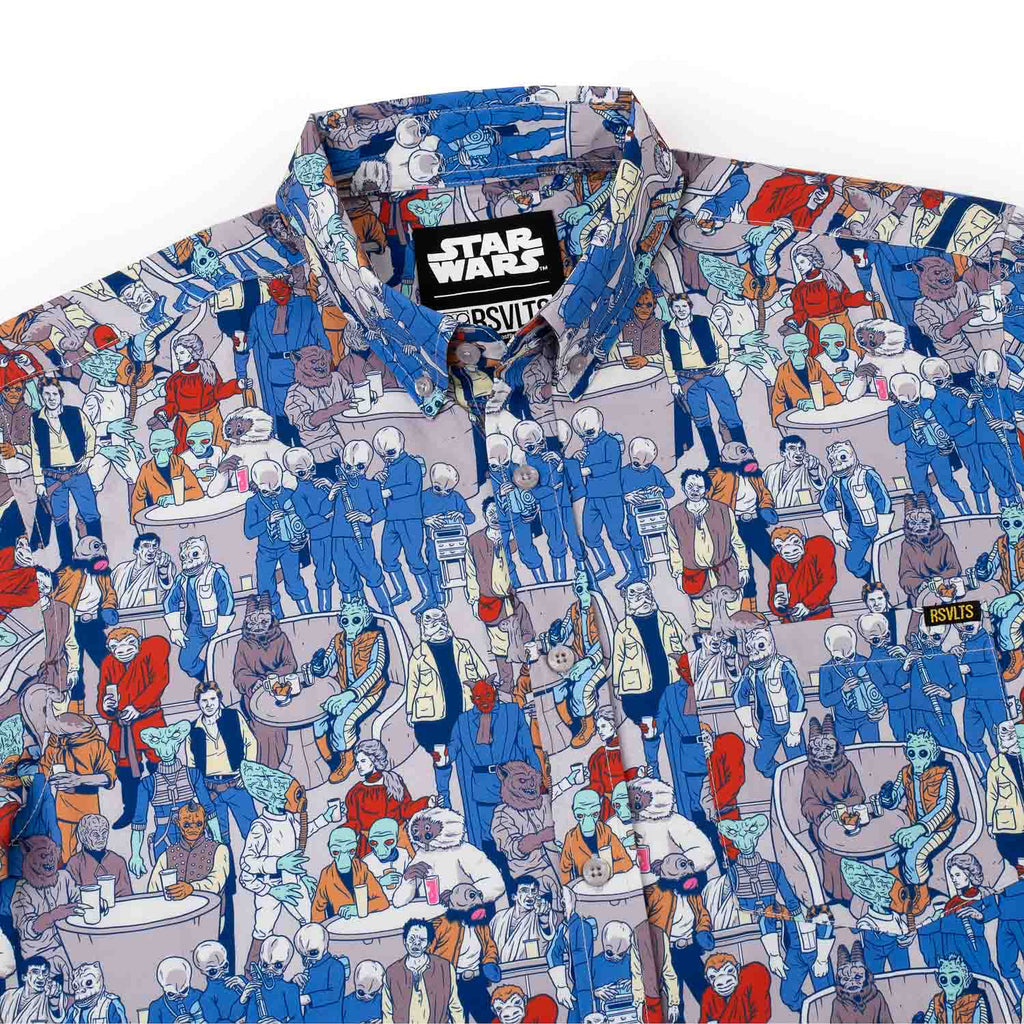 RSVLTS Cantina KUNUFLEX Short Sleeve Shirt in Blue — detail 10