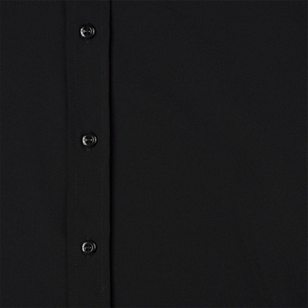 RSVLTS Black Good Looks KUNUFLEX Dress Shirt in Black — detail 7
