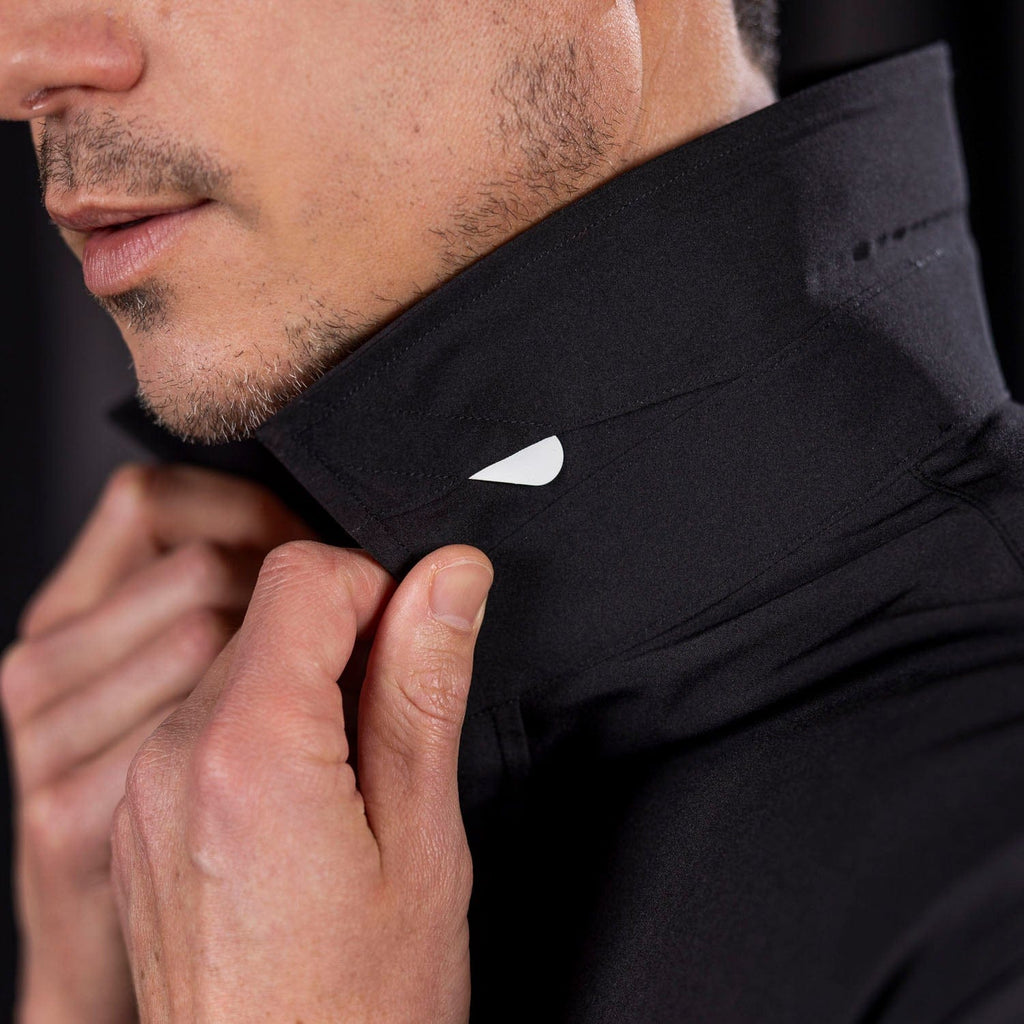 RSVLTS Black Good Looks KUNUFLEX Dress Shirt in Black — detail 8