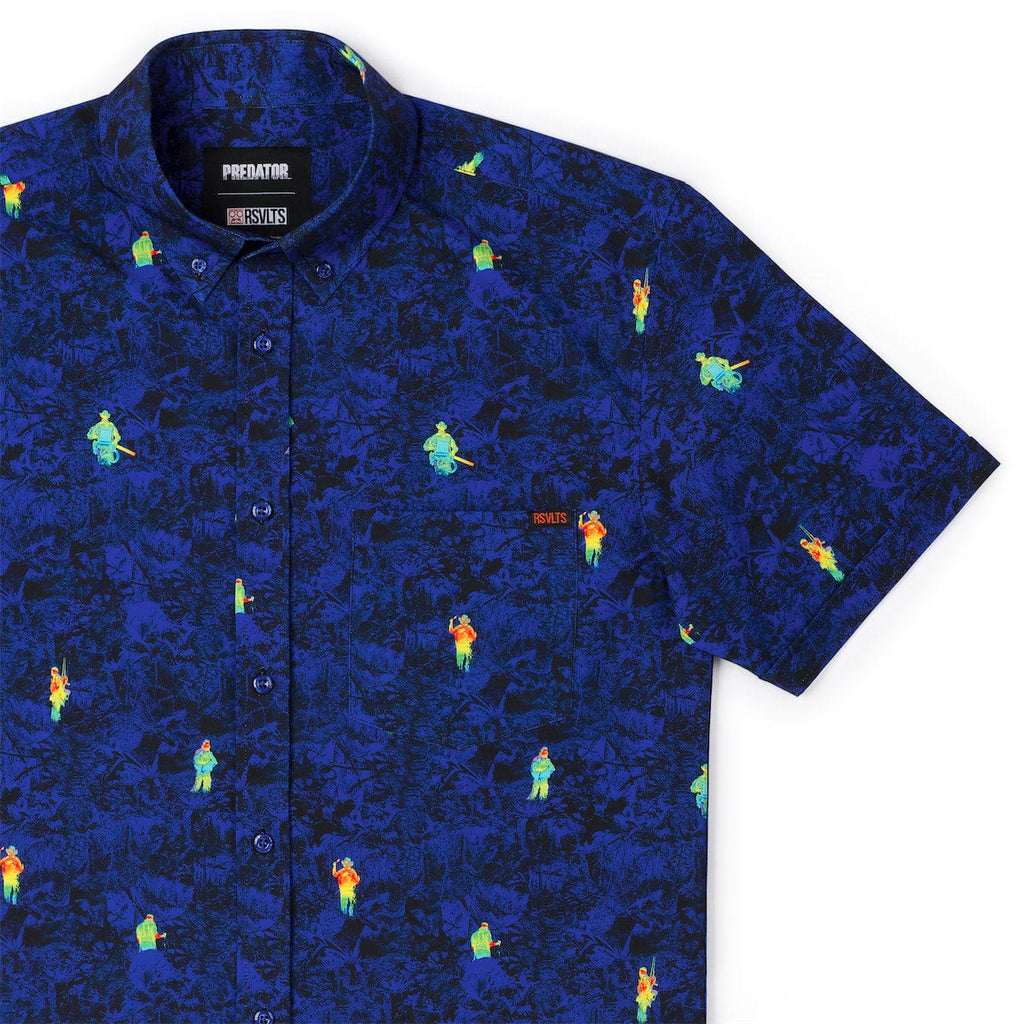 RSVLTS Thermal Vision KUNUFLEX Short Sleeve Shirt in Blue — front view