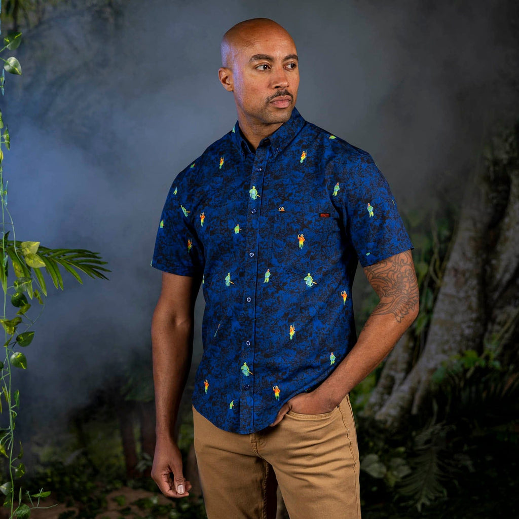RSVLTS Thermal Vision KUNUFLEX Short Sleeve Shirt in Blue — detail 2