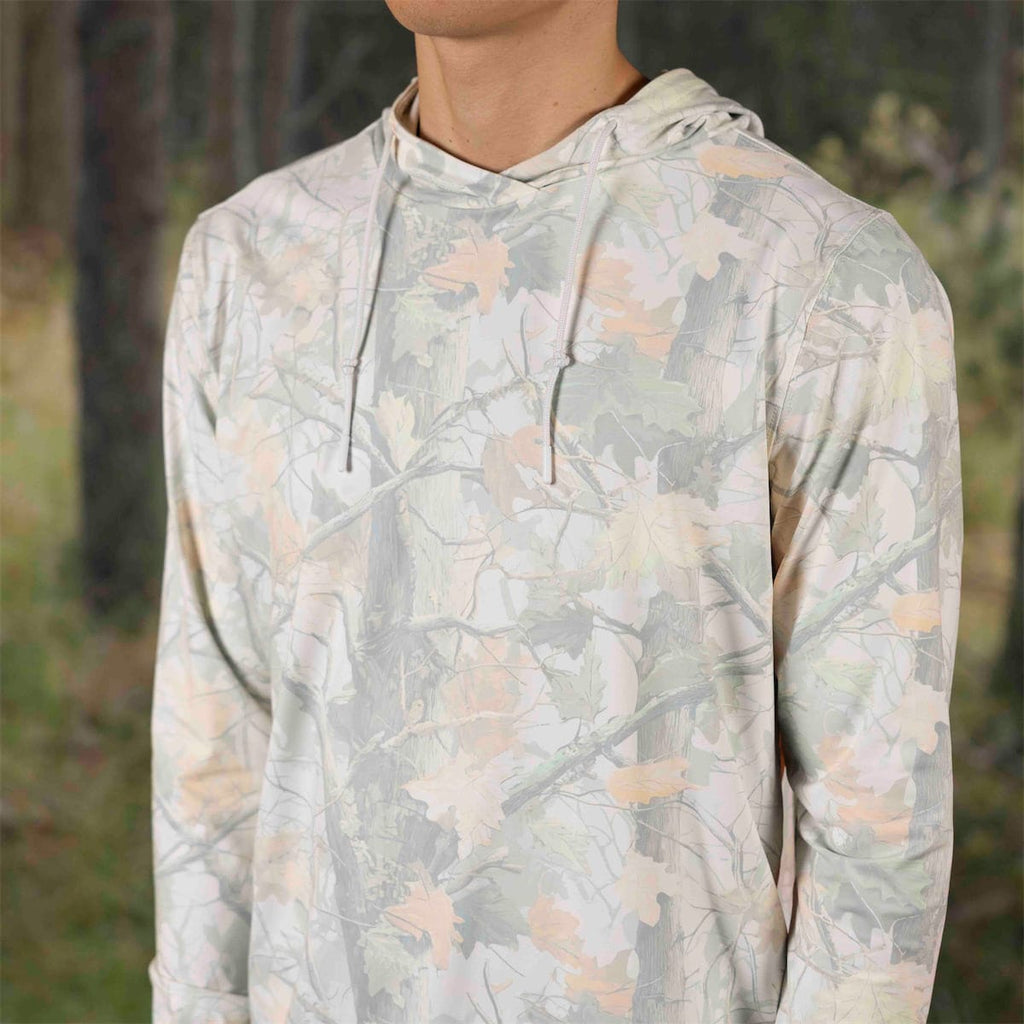 RSVLTS Into the Woods Performance Hoodie in Gray — front view