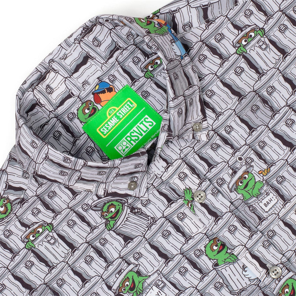 RSVLTS Scram! KUNUFLEX Short Sleeve Shirt in Black — detail 8