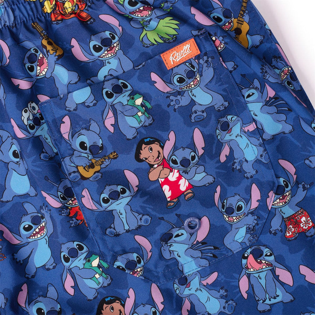 RSVLTS Stitch Being Stitch Hybrid Shorts in Blue — detail 3