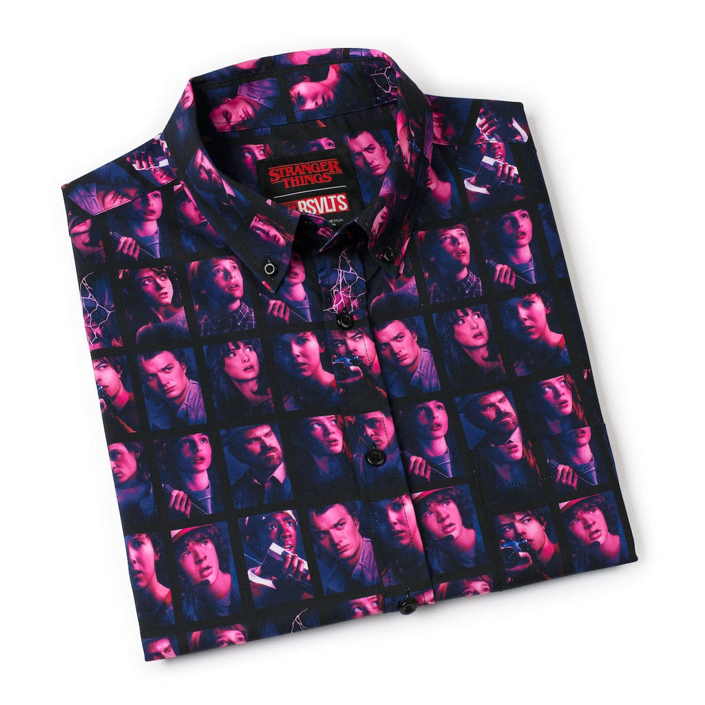RSVLTS Heroes of Hawkins KUNUFLEX Short Sleeve Shirt in Black — detail 11