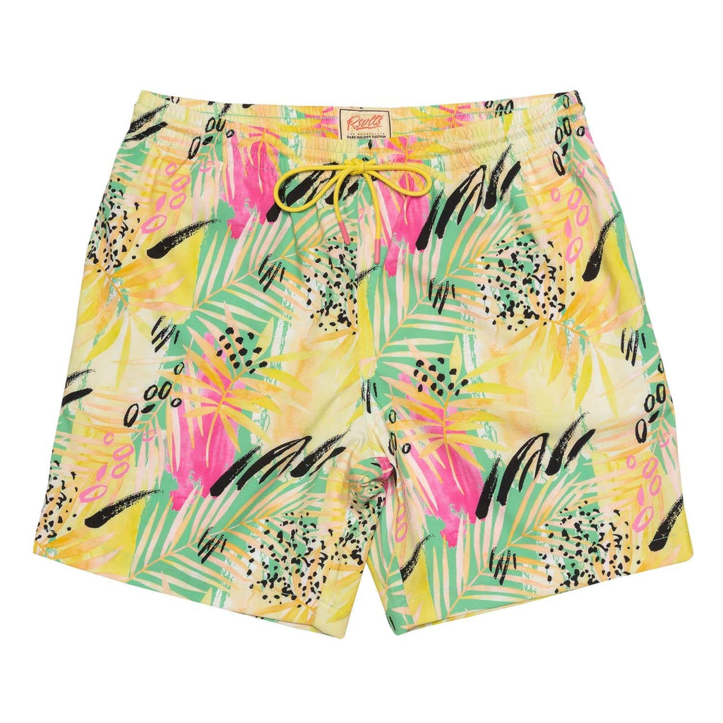 RSVLTS Limonsqueezy Hybrid Shorts in Yellow — front view