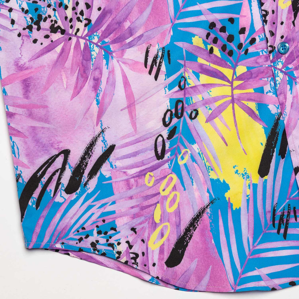 RSVLTS Plum Lake KUNUFLEX Short Sleeve Shirt in Purple — detail 3