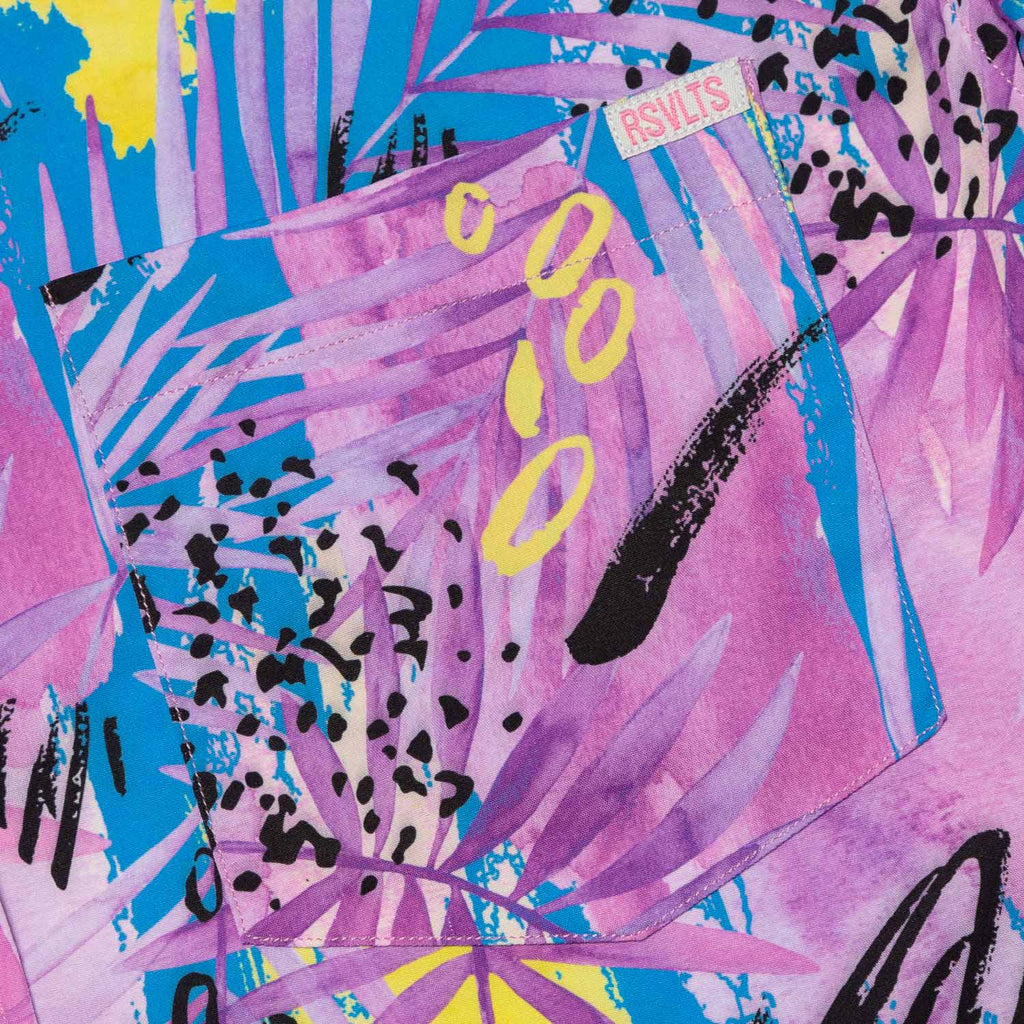 RSVLTS Plum Lake KUNUFLEX Short Sleeve Shirt in Purple — detail 5
