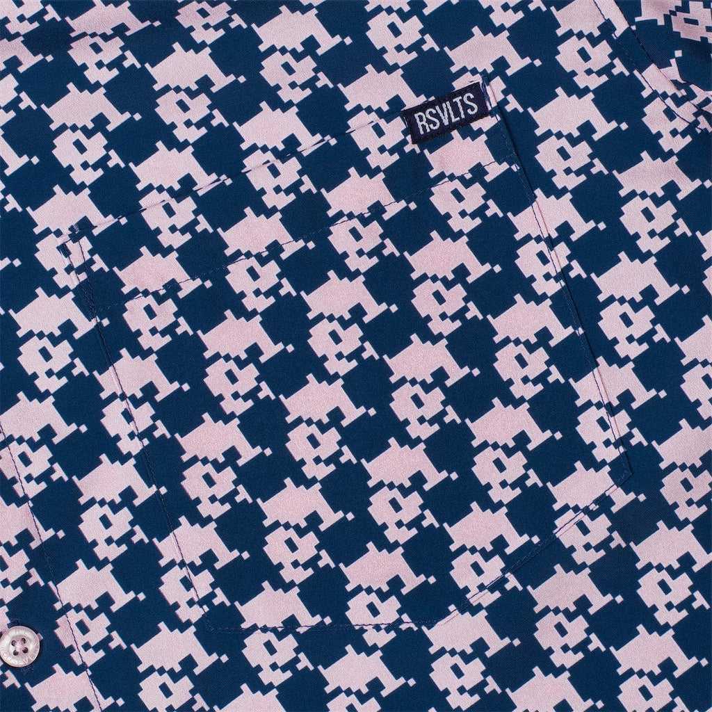 RSVLTS Pixel Pal KUNUFLEX Short Sleeve Shirt in Blue — detail 4