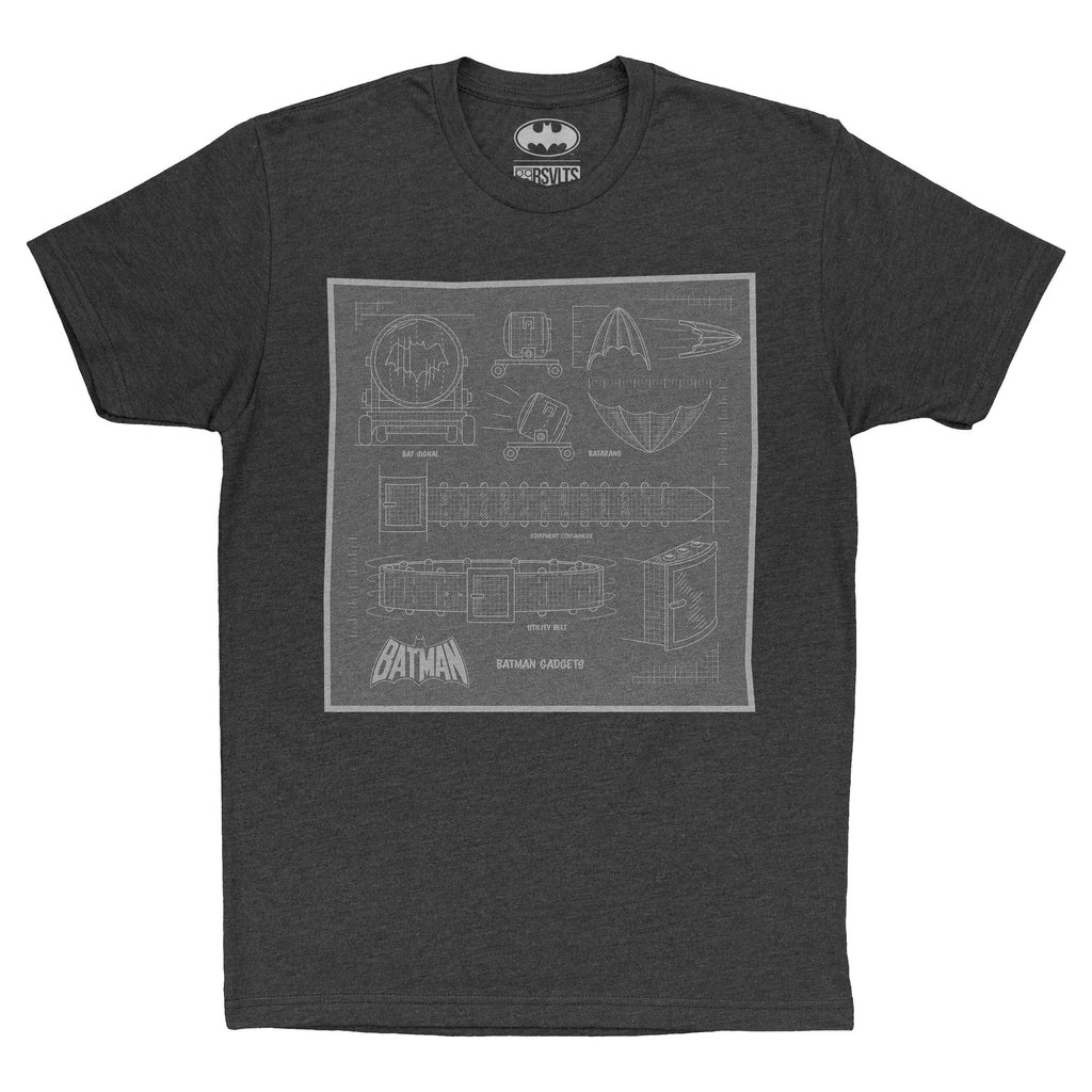 RSVLTS Batprints Crewneck Tee in Black — front view