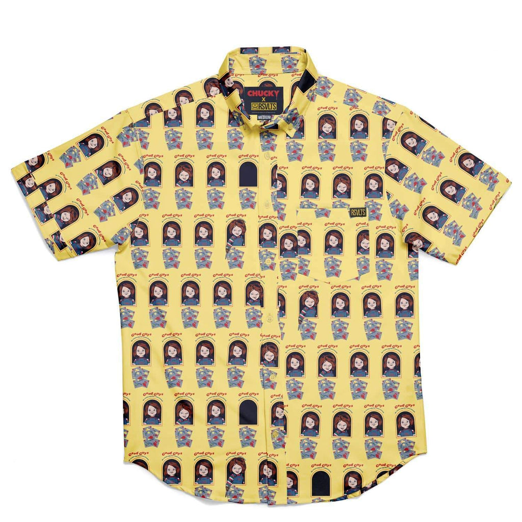 RSVLTS Friends ‘Till the End KUNUFLEX Short Sleeve Shirt in Yellow — detail 2