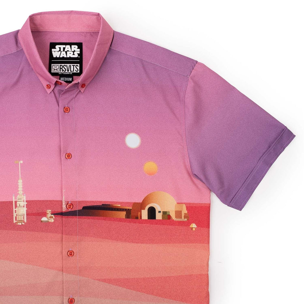 RSVLTS Rising Suns KUNUFLEX Short Sleeve Shirt in Pink — detail 2