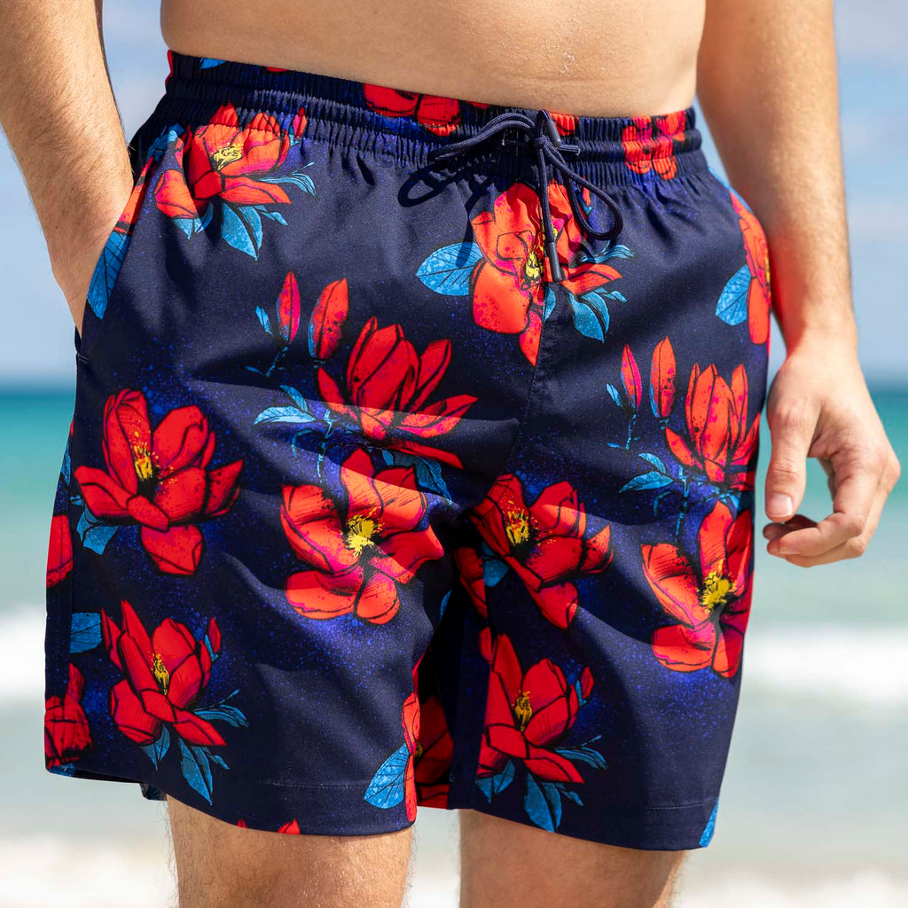 RSVLTS Bloom Service Hybrid Shorts in Blue — front view