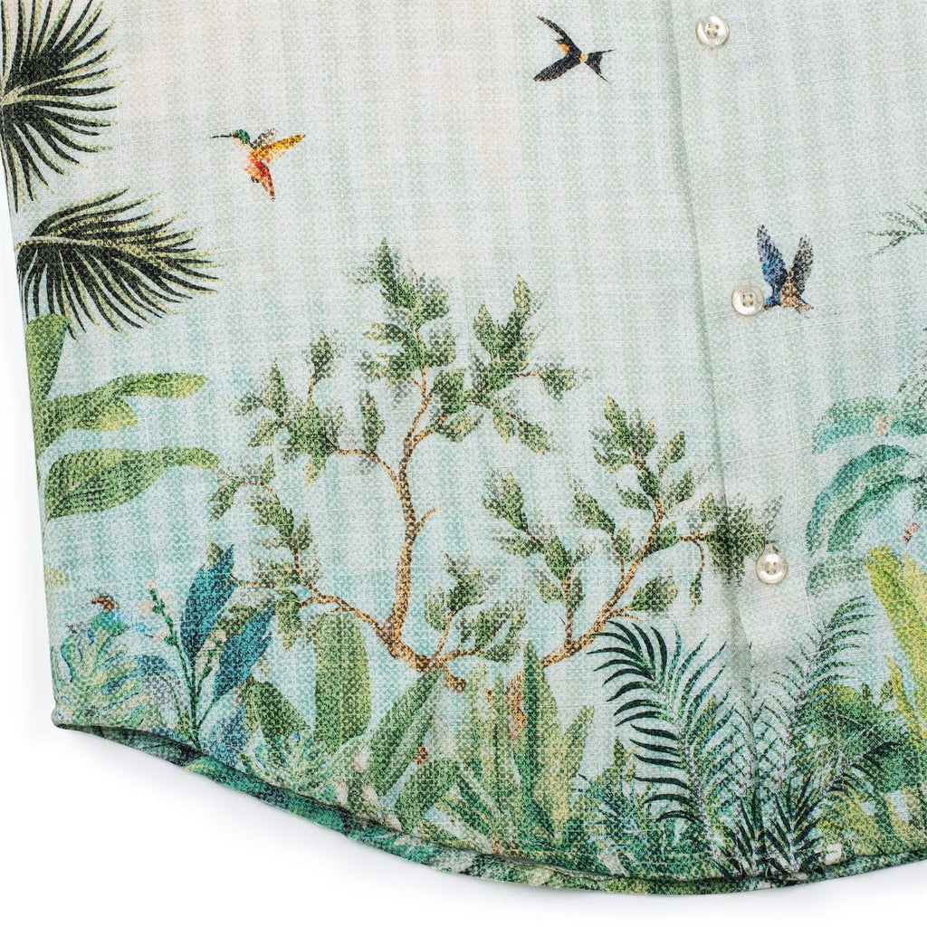 RSVLTS Hummingbird Bliss Bamboo Short Sleeve Shirt in Green — detail 10