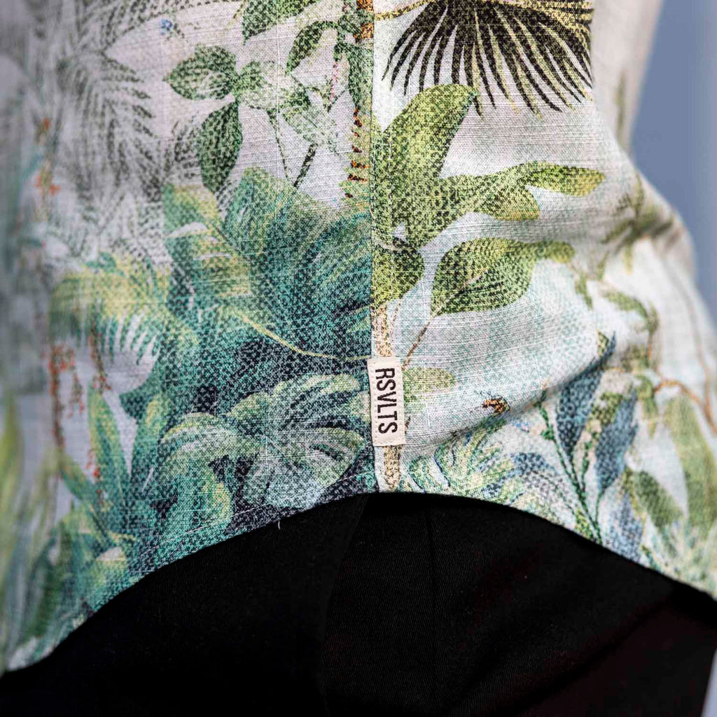 RSVLTS Hummingbird Bliss Bamboo Short Sleeve Shirt in Green — detail 8