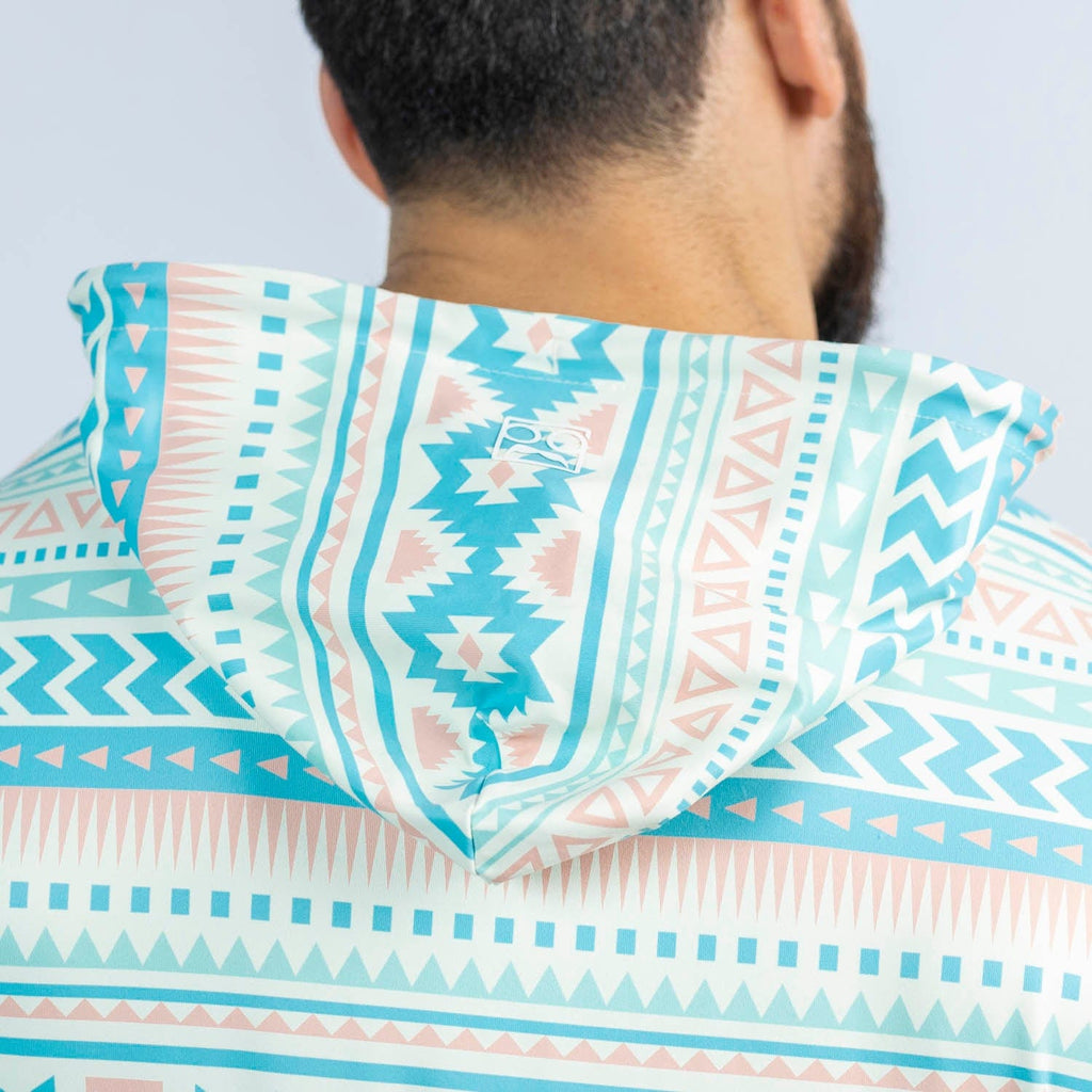 RSVLTS Aztec Pastel Performance Hoodie in Multicolor — detail 4