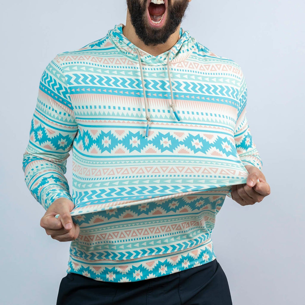 RSVLTS Aztec Pastel Performance Hoodie in Multicolor — detail 2