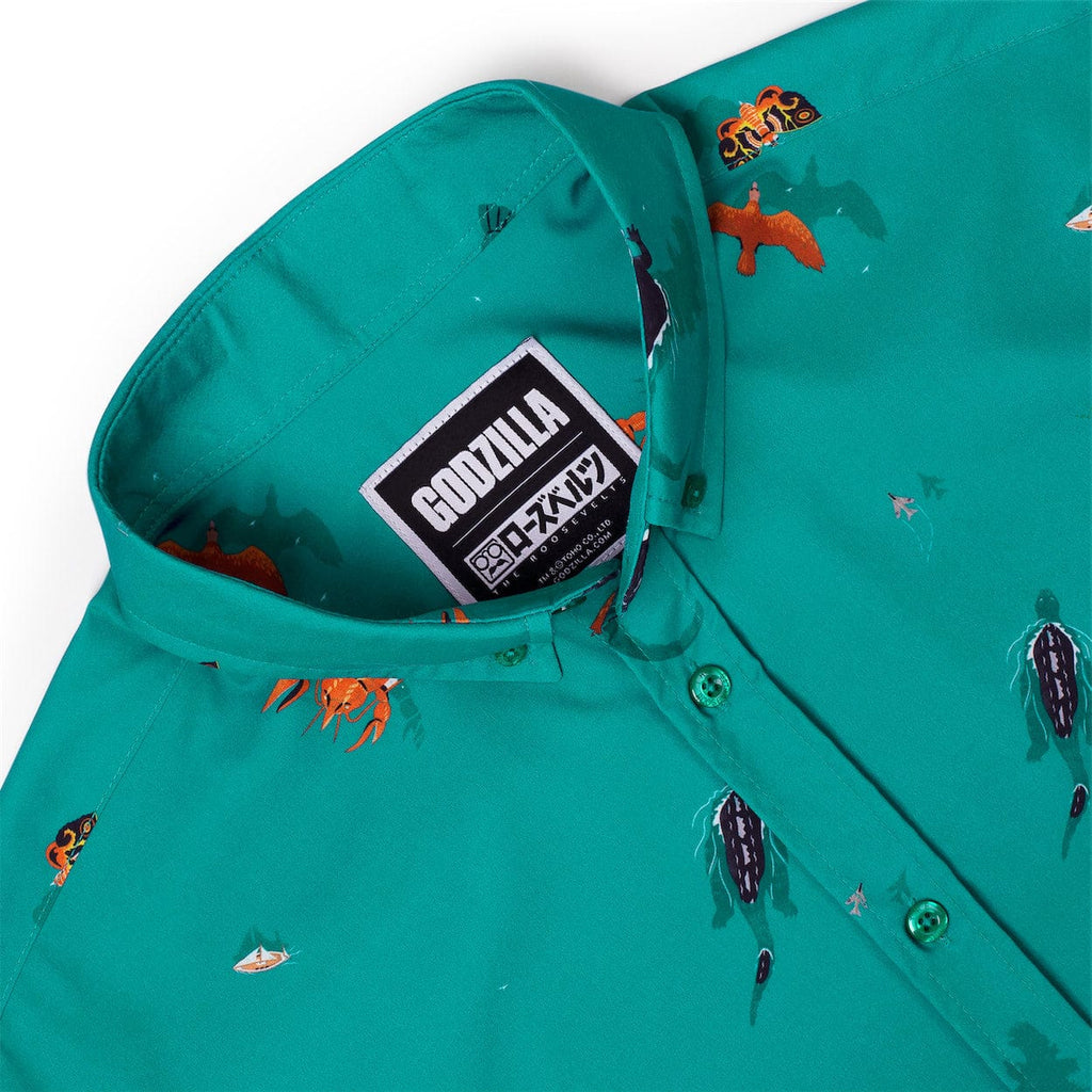 RSVLTS Monsters Unleashed KUNUFLEX Short Sleeve Shirt in Green — detail 5