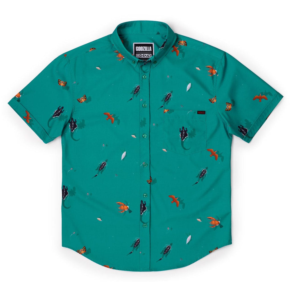 RSVLTS Monsters Unleashed KUNUFLEX Short Sleeve Shirt in Green — detail 3