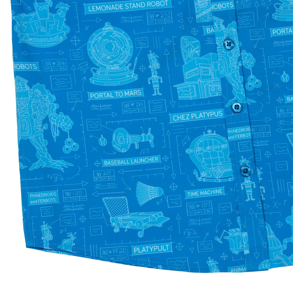 RSVLTS Backyard Blueprints Youth KUNUFLEX Short Sleeve Shirt in Blue — detail 4