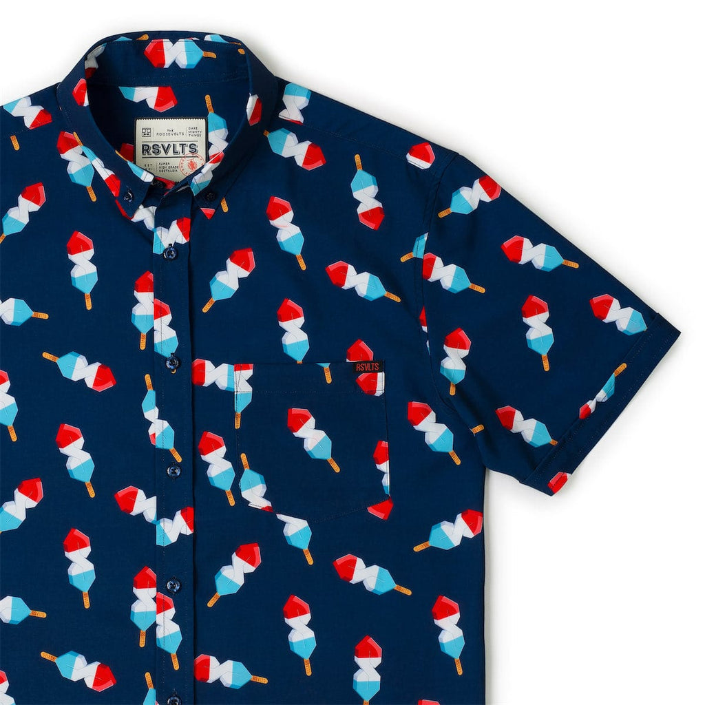 RSVLTS Steve Pops & Freedom KUNUFLEX Short Sleeve Shirt — front view