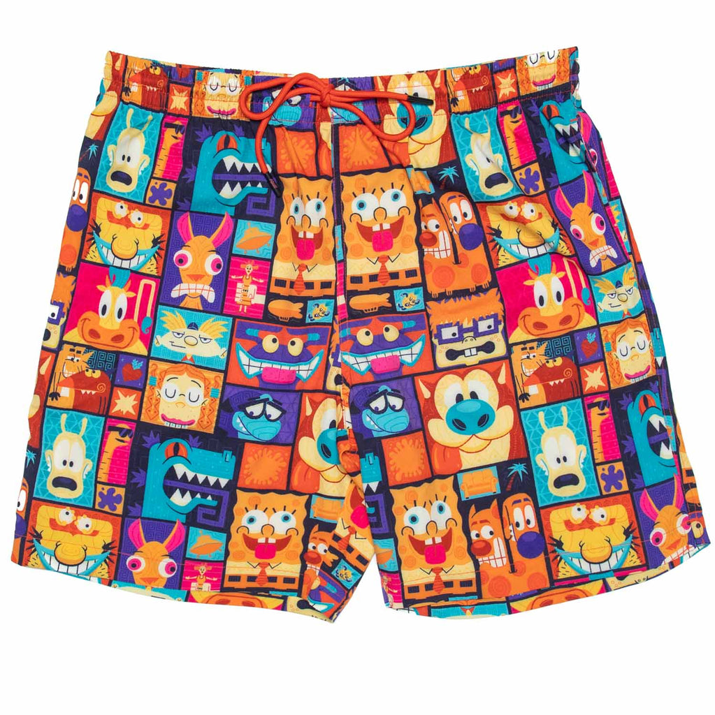 RSVLTS Tiki Toons Hybrid Shorts in Multicolor — front view
