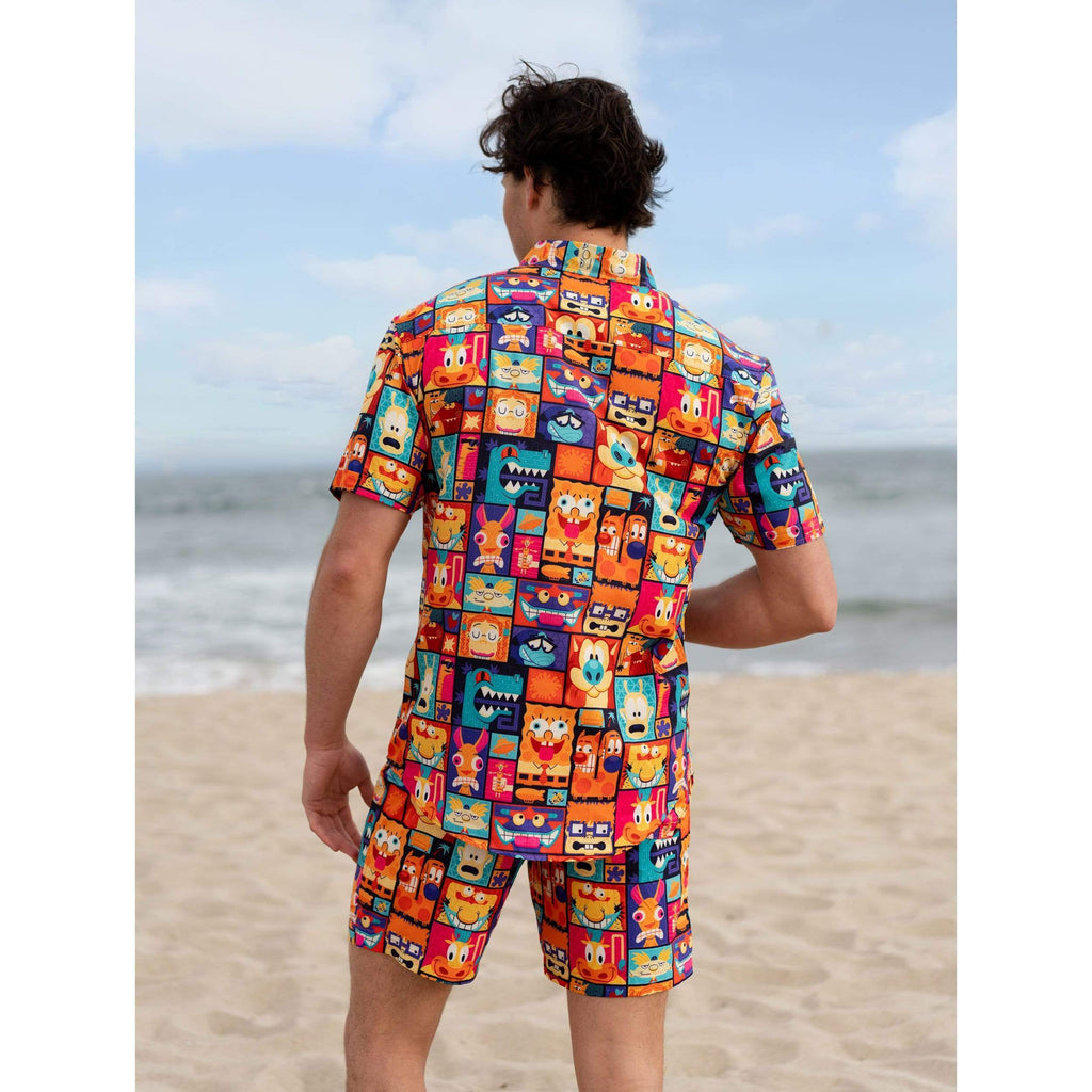 RSVLTS Tiki Toons Hybrid Shorts in Multicolor — detail 2