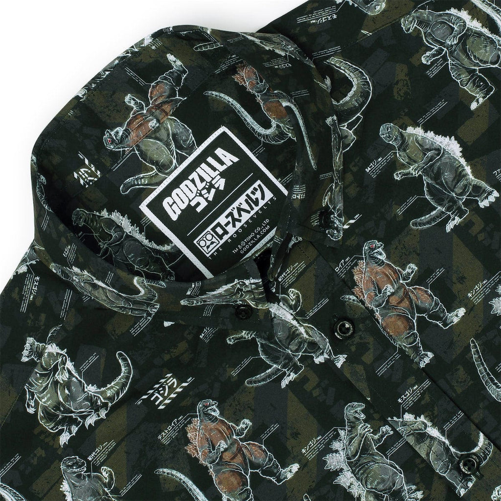 RSVLTS Gojivolution KUNUFLEX Short Sleeve Shirt in Black — detail 7