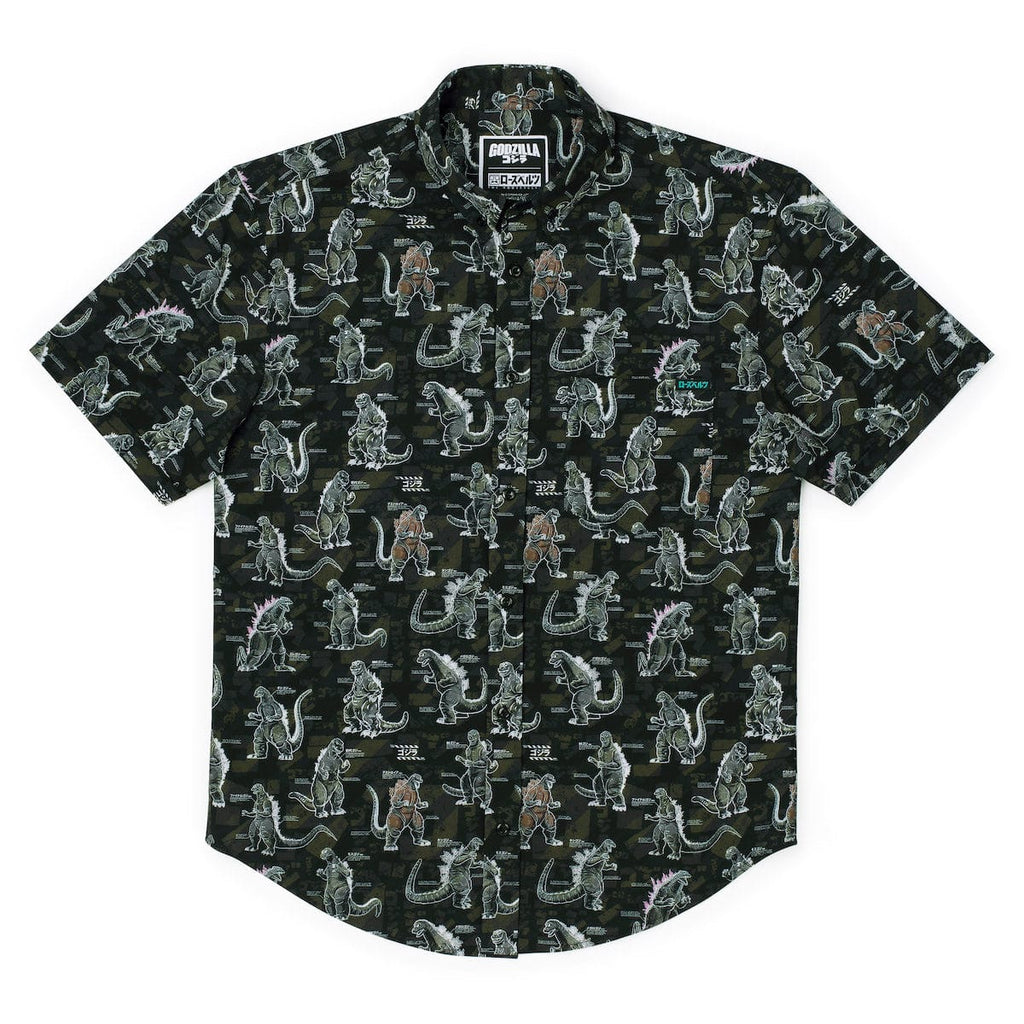 RSVLTS Gojivolution KUNUFLEX Short Sleeve Shirt in Black — detail 6