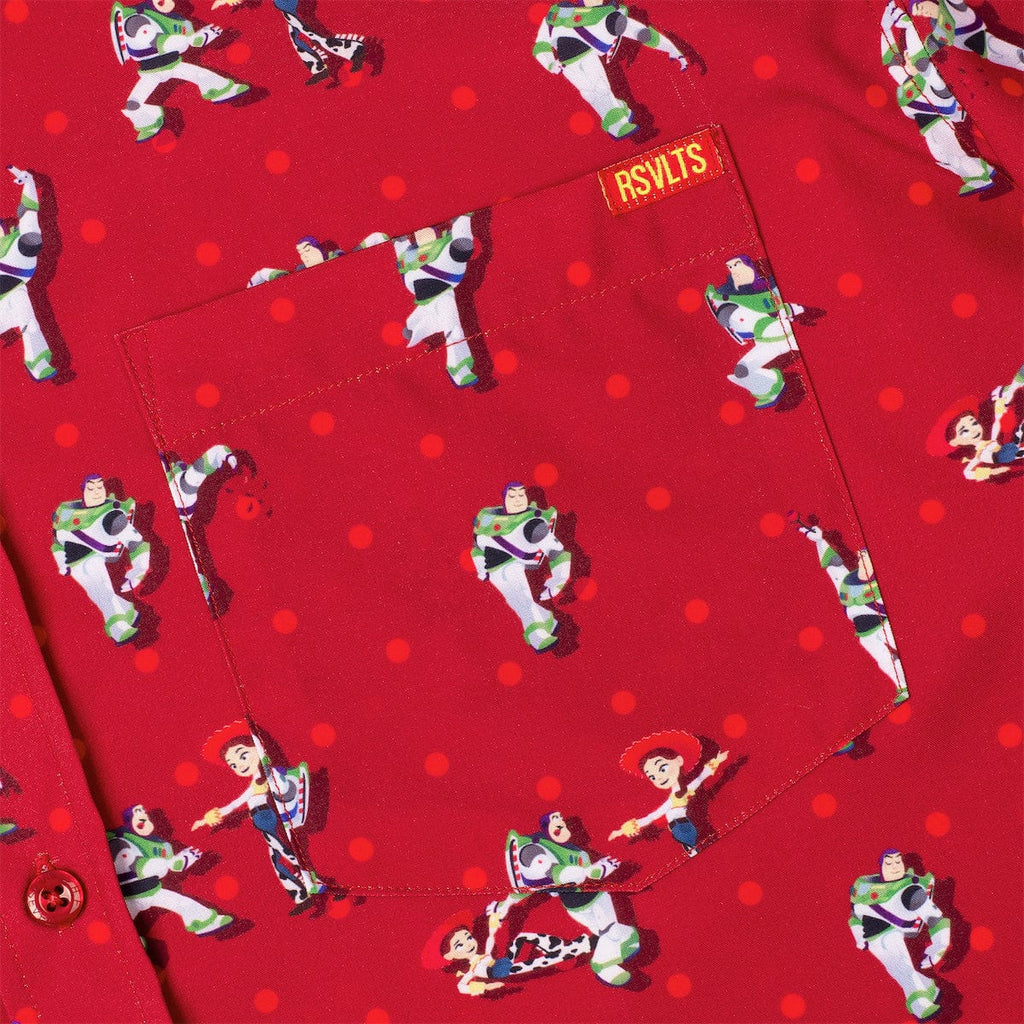 RSVLTS Spanish Mode KUNUFLEX Short Sleeve Shirt in Red — detail 4