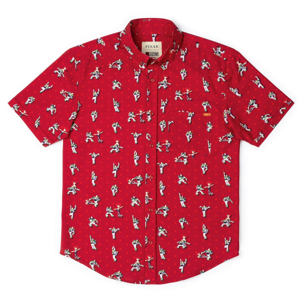 RSVLTS Spanish Mode KUNUFLEX Short Sleeve Shirt in Red — detail 6