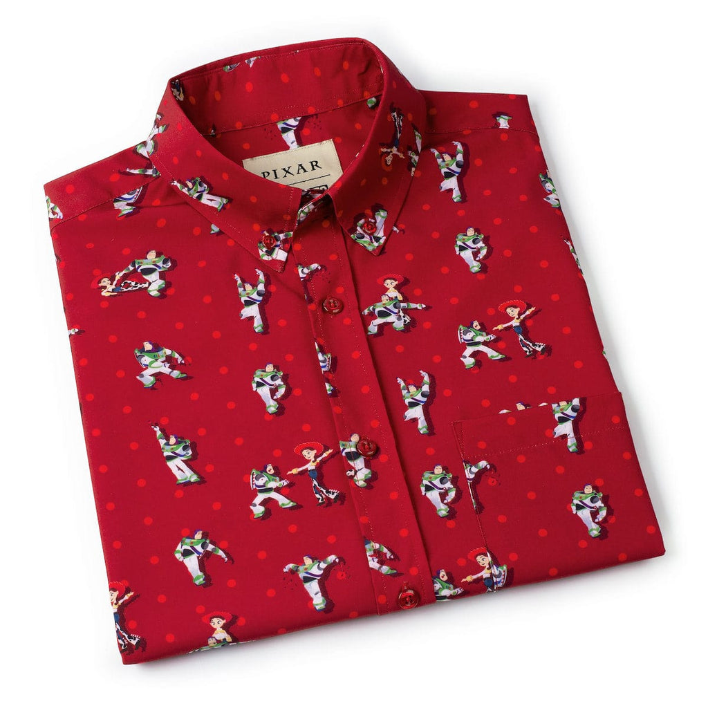 RSVLTS Spanish Mode KUNUFLEX Short Sleeve Shirt in Red — detail 9