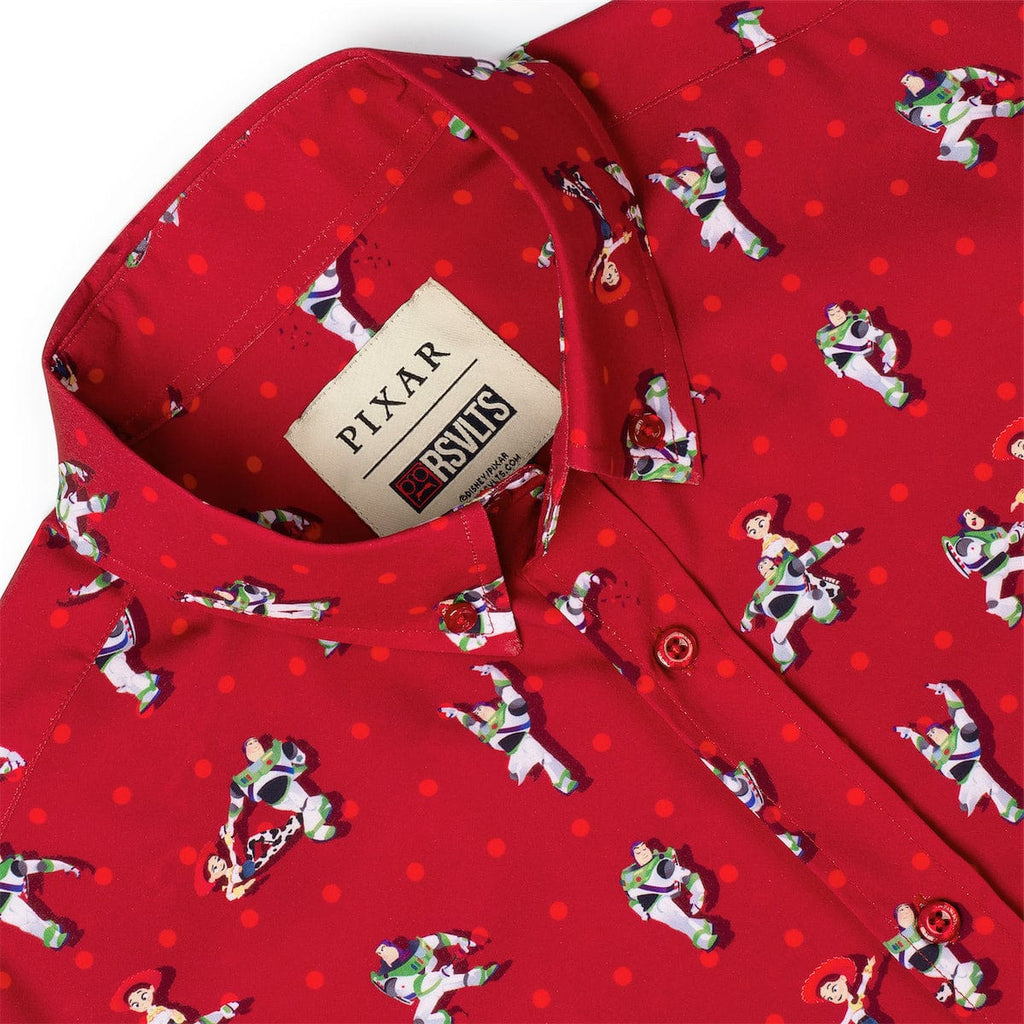 RSVLTS Spanish Mode KUNUFLEX Short Sleeve Shirt in Red — detail 8
