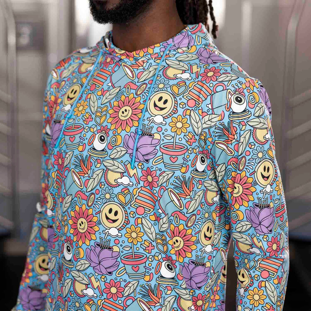 RSVLTS Happy Dazed Performance Hoodie in Multicolor — detail 4