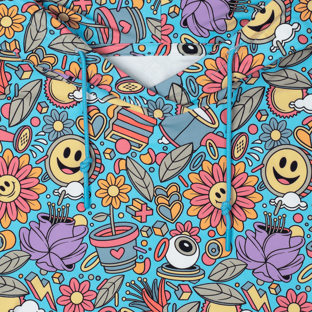 RSVLTS Happy Dazed Performance Hoodie in Multicolor — detail 7