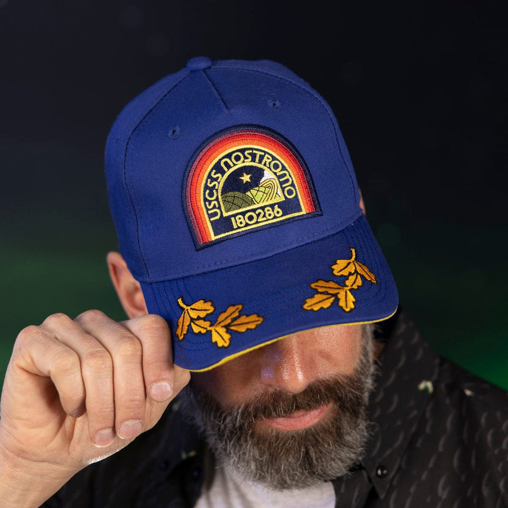 RSVLTS USCSS Nostromo 5-Panel Curved Brim Hat in Blue — detail 4
