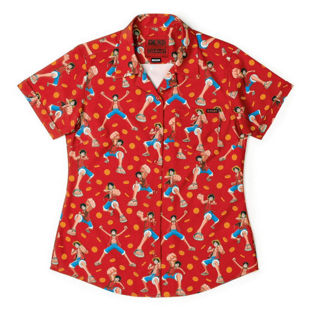 RSVLTS I’m Going to Become… Women's KUNUFLEX Short Sleeve Shirt in Red — detail 2