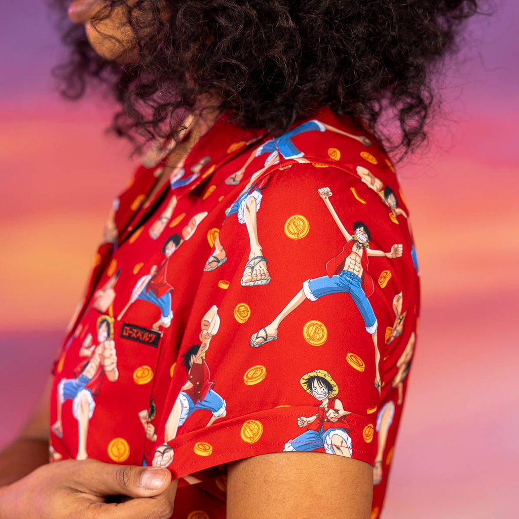 RSVLTS I’m Going to Become… Women's KUNUFLEX Short Sleeve Shirt in Red — detail 5