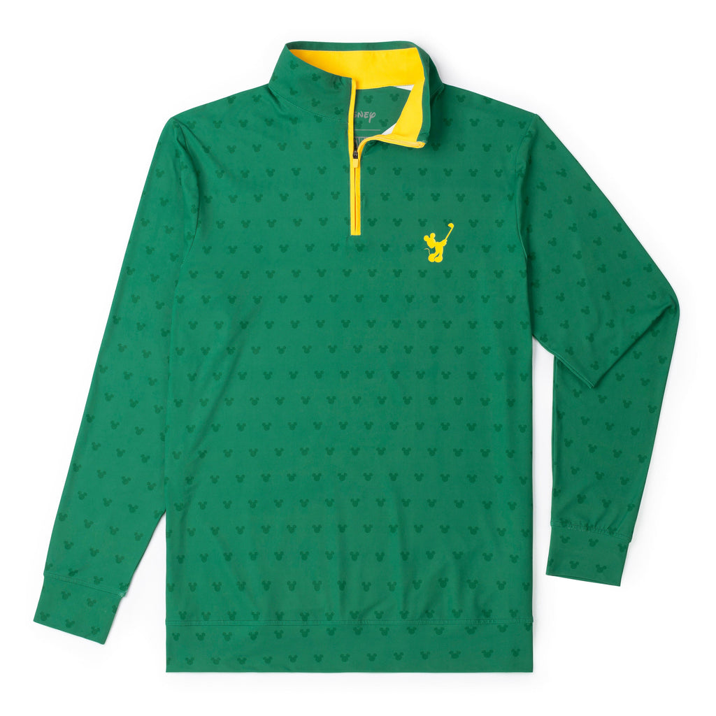 RSVLTS Pal for the Course Quarter Zip in Green — front view