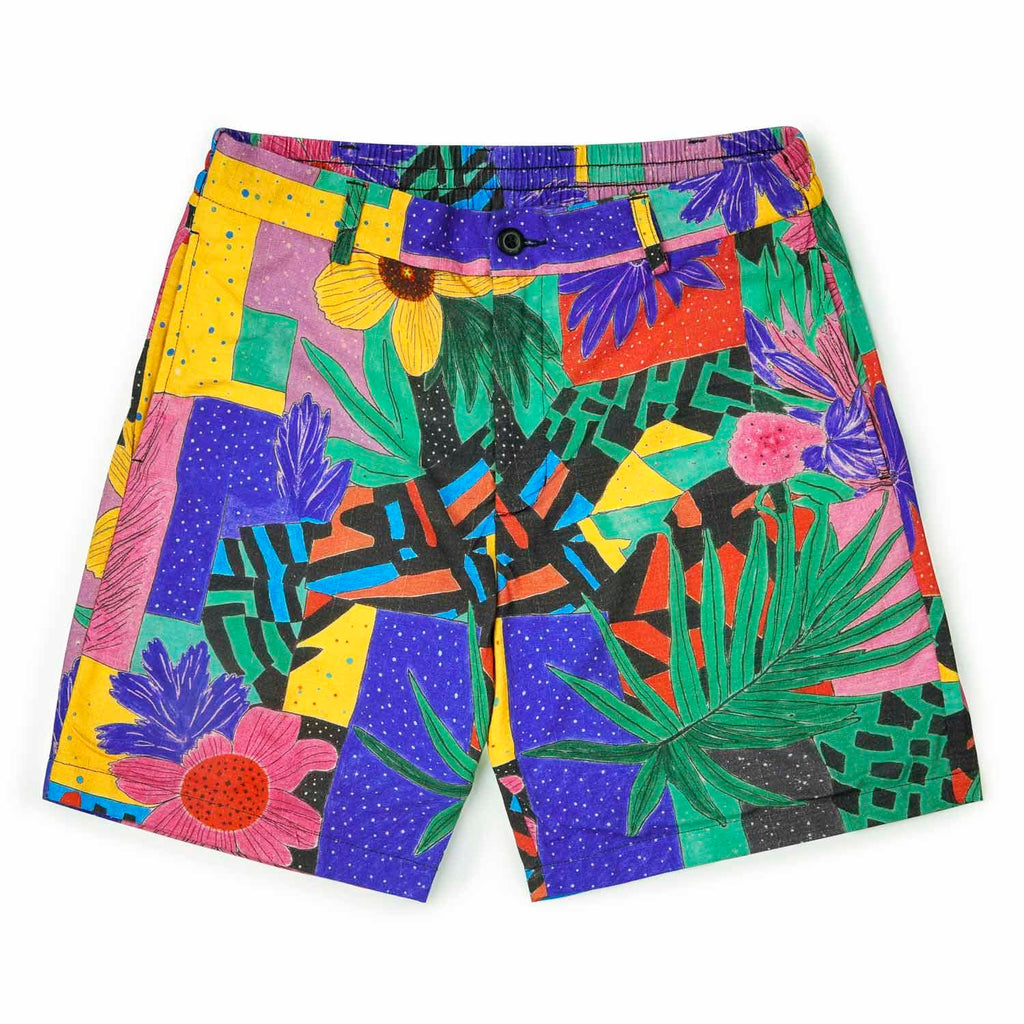 RSVLTS Max Floral Bamboo Resort Shorts in Multicolor — detail 3