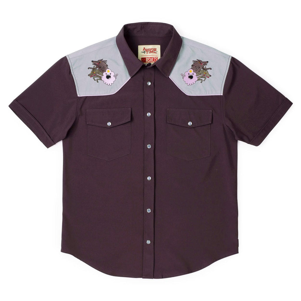 RSVLTS LSP’s Wolf Pack Roper Short Sleeve Shirt in Brown — front view