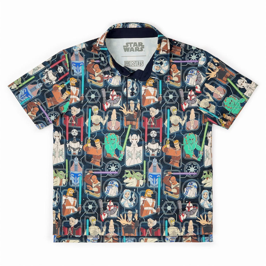 RSVLTS Clone Wars Crew Youth All-Day Polo in Multicolor — front view