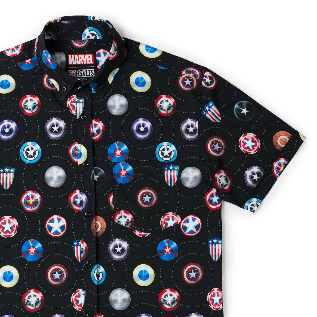 RSVLTS Wield the Shield KUNUFLEX Short Sleeve Shirt — front view
