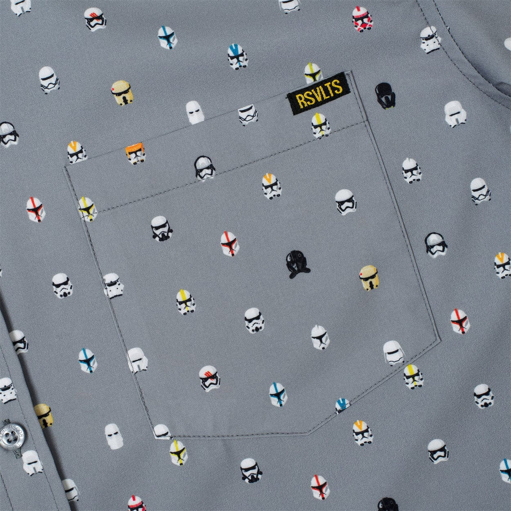 RSVLTS Lil Troopers KUNUFLEX Short Sleeve Shirt in Gray — detail 9