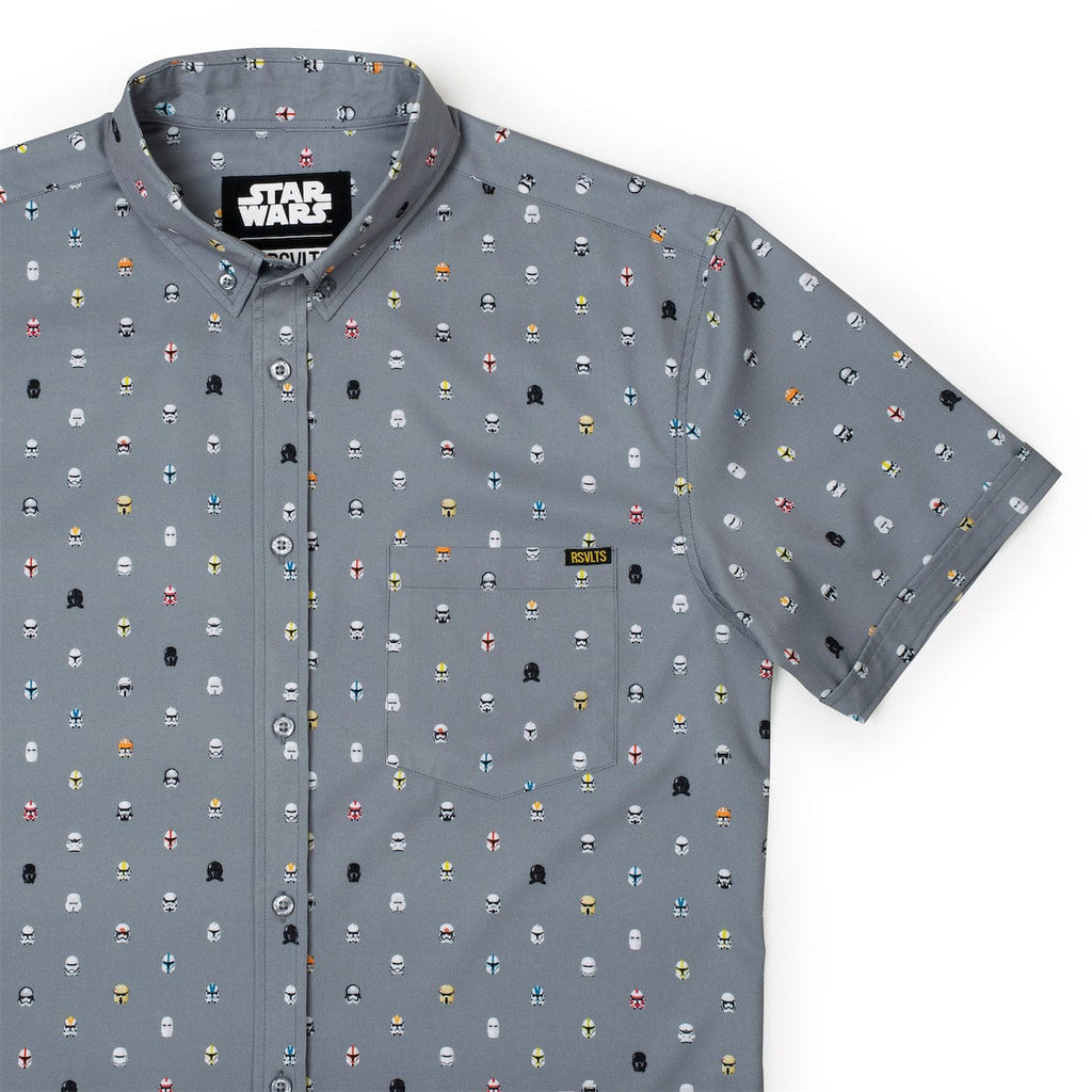 RSVLTS Lil Troopers KUNUFLEX Short Sleeve Shirt in Gray — front view